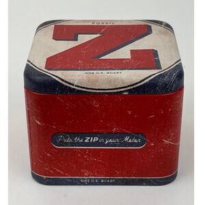 Fossil Watch EMPTY Tin Box Alphabet Series Letter "Z" Cube
